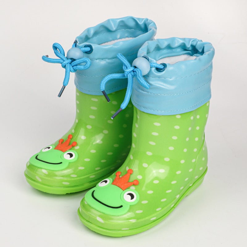 Export Creative Flower Cloth Cartoon Children Rain Shoes Boots Water Sleeve Rubber Shoes Non-Slip Soft Bottom Light A Generation Of Hair - Image 1