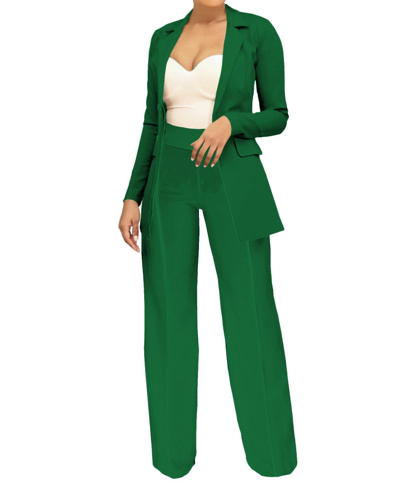 PINSV Women's High Waisted Stretchy Bootcut Pull On Dress Pants Casual Work Pants Green S - Image 5
