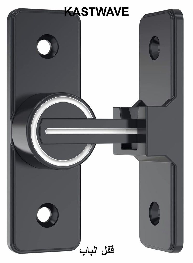 كاست ويف قفل باب بزاوية قائمة 90 درجة، مزلاج باب قلاب عالي التحمل، قفل الترباس، قفل كامة، قفل باب ونافذة، قفل دفع وسحب، قضيب الترباس، حظيرة، قفل باب دفع وسحب (نغمة مضيئة) - Image 1