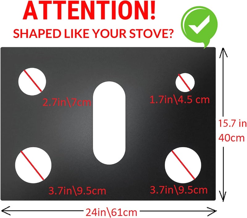 Skywin TidyFriend Reusable Gas Range Protectors for 5 Burner Stove, Washable, Non-Stick and Fast Clean Stove Top Covers for Gas Burners Covers for Samsung Range (Black) - Image 2