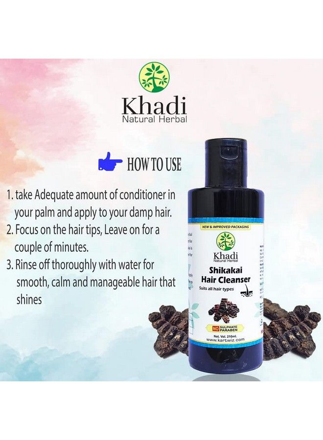 Khadi Natural Herbal Natural Herbal Shikakai Shampoo 210Ml Pack Of 4 - Image 5