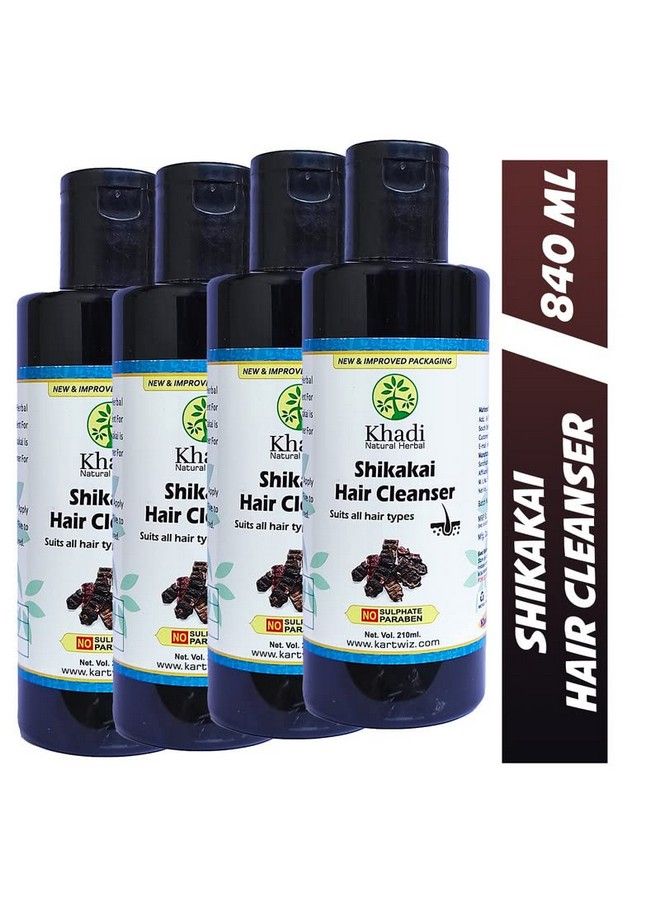 Khadi Natural Herbal Natural Herbal Shikakai Shampoo 210Ml Pack Of 4 - Image 3
