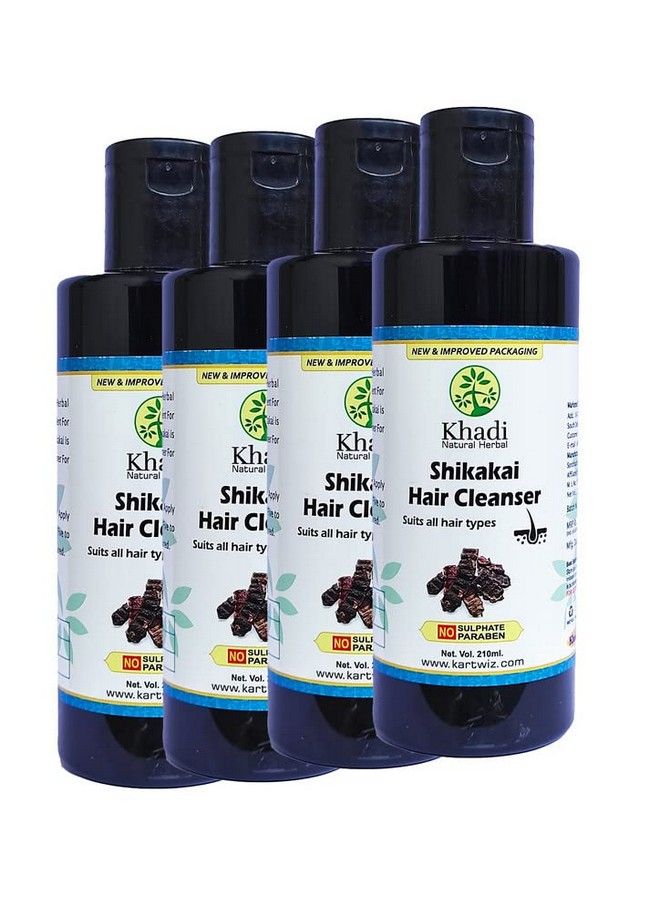Khadi Natural Herbal Natural Herbal Shikakai Shampoo 210Ml Pack Of 4 - Image 2
