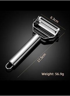 Generic Dual Stainless Steel Vegetable Peeler Silver 17.5x8.3x2.4centimeter  - Image 5