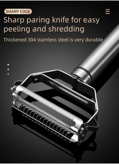 Generic Dual Stainless Steel Vegetable Peeler Silver 17.5x8.3x2.4centimeter  - Image 4