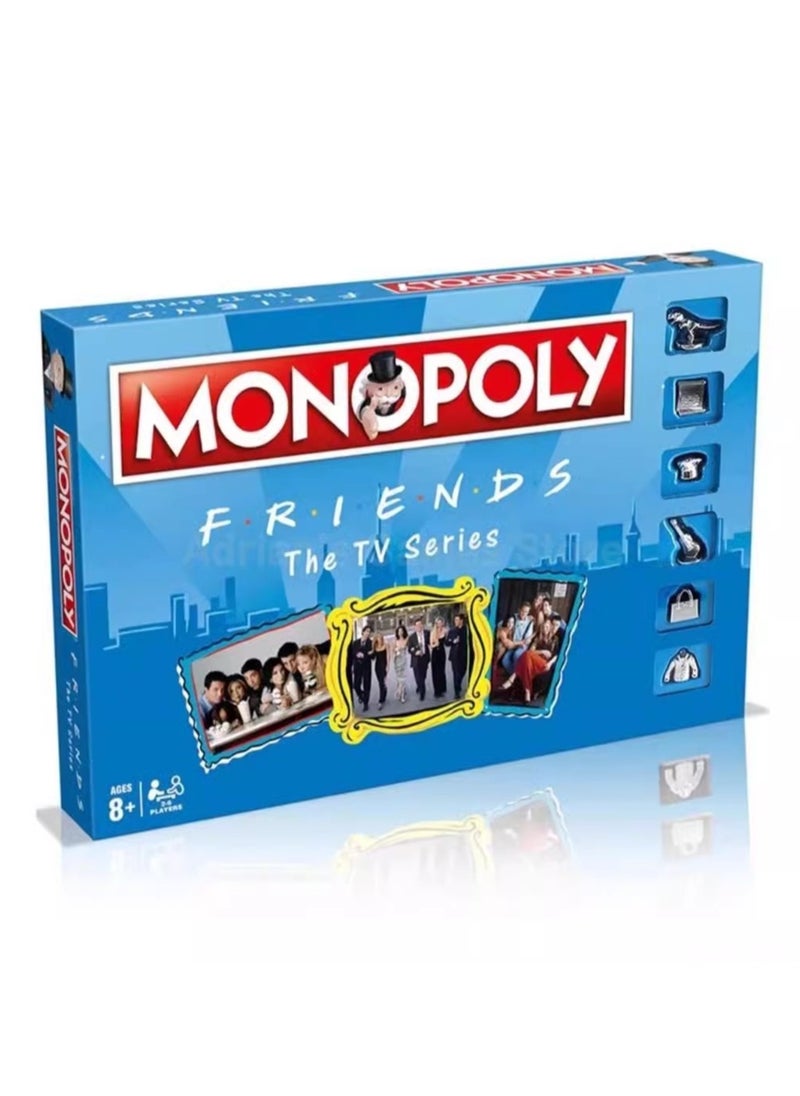 xozgdovg English board game card parent-child strategy game Toy Monopoly Friends 