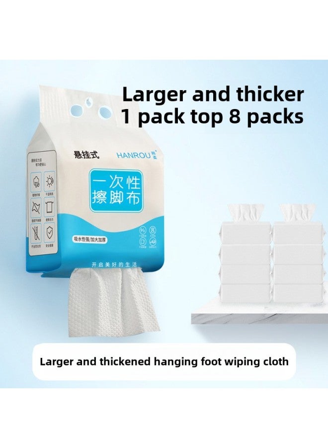 منشفة تنظيف القدمين التي يمكن التخلص منها، قماش كسول معلق ماص لزيادة سماكة منشفة غسيل القدمين، مصنعون بالجملة - المواصفات: 20*15 سميكة، عبوتان بخطافات (إجمالي 400 جرام) - Image 3