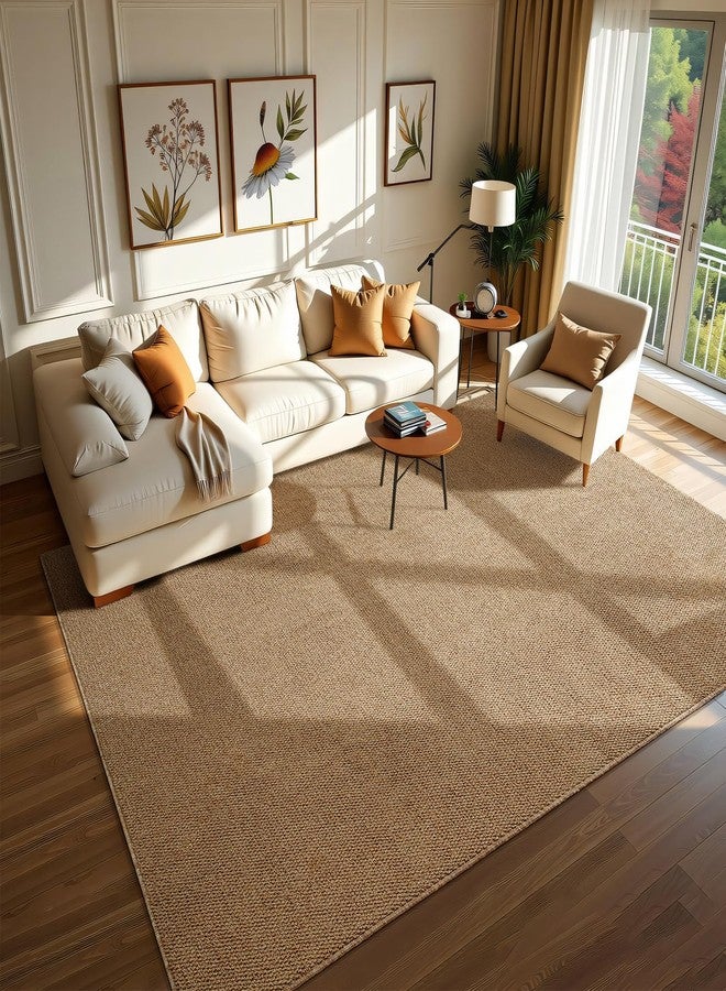 Softlife Rugs for Entryway 2x3 ft Door Mat Faux Jute Rug Dirt Trapper Small Bathroom Rug Washable Kitchen Mat Modern Farmhouse Carpet for Front Porch Bathroom Kitchen Bedroom, Brown - Image 3