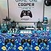 PIXHOTUL 81 Pcs Video Game Party Supplies 8th Birthday Video Game Party Decor Dinner Plates Napkins Video Game Tablecloth Forks Gaming Party Pack for Kid Boy 8th Birthday Party Serves 20 8th - Image 4