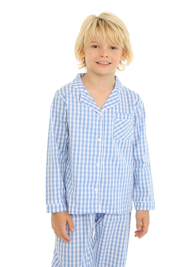 Mud Kingdom Toddler Lounge Set for Girls Clothes Sets Button Down Cute Plaid 100% Cotton Sleepwear Red 2T - Image 4