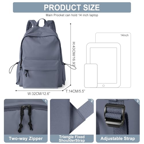 WEPOET Middle School Backpack for Teen Girls,Cute College Backpack for Women,High School Bag,Travel Rucksack Casual Daypack,Bookbag - Image 2
