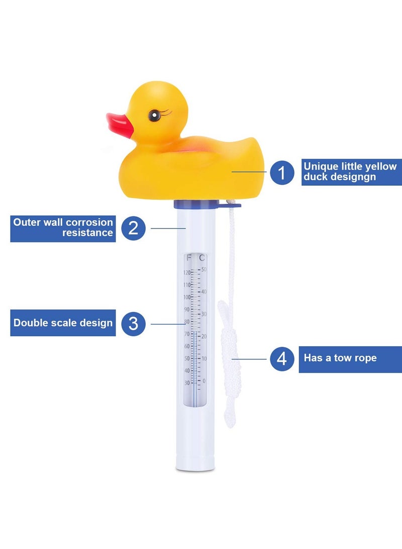 Large Floating Pool Thermometer - Easy to Read Water Temperature Gauge, Shatter Resistant with String for Indoor & Outdoor Pools and Spas (B) - Image 5