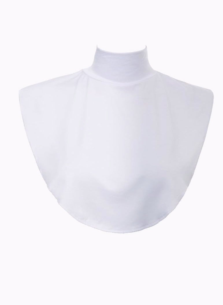 برفكتوري غطاء رقبة ذو ياقة وهمية للنساء، تغطية كاملة، مادة جيرسي، مقاس قابل للتمدد - أسود وأبيض - Image 2