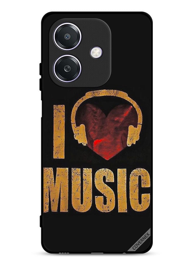 Covernex Oppo A3x 5G Protective Case Cover Vintage I Love Music  - Image 1