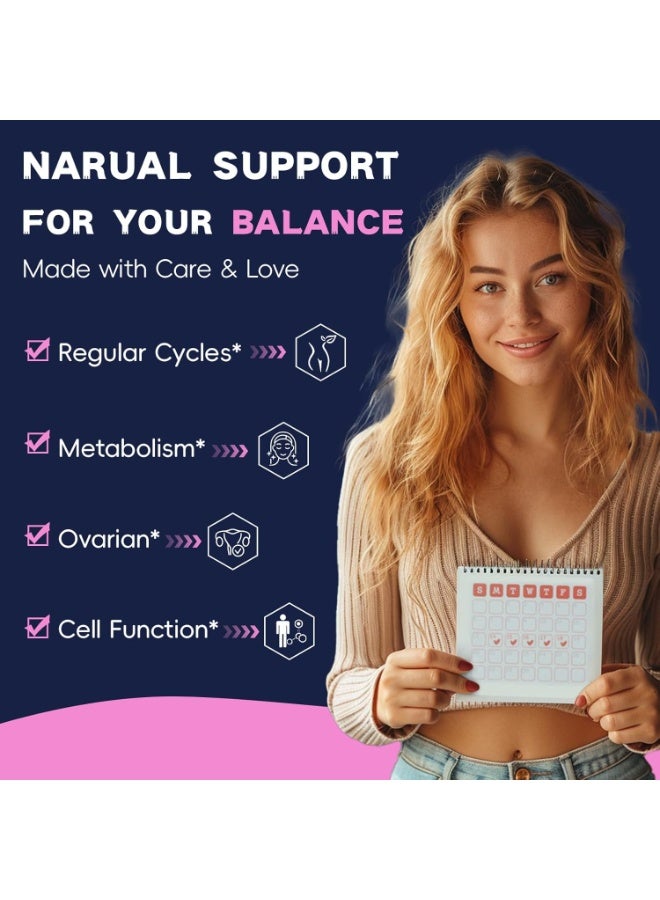 Totaria Inositol Supplement for Women with Vitamin D3, Folate, 40:1 Ratio Myo-Inositol 3000mg & D-Chiro Inositol 75mg Complex, (Vitamin B8) Inositol Capsules, 120 Capsules, 40 Servings - Image 3