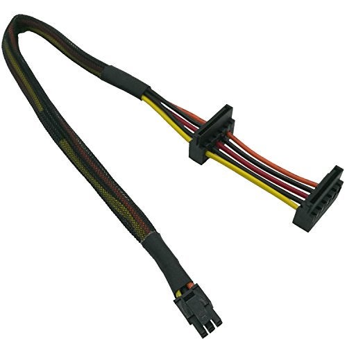 COMeap SATA Power Cable for Dell Inspiron 3653 3650 Series, Right-Angle SATA 15 Pin x2 to Mini 6 Pin ATX Adapter Compatible Part No. GP2JM 14.5-inch(37cm) - Image 5
