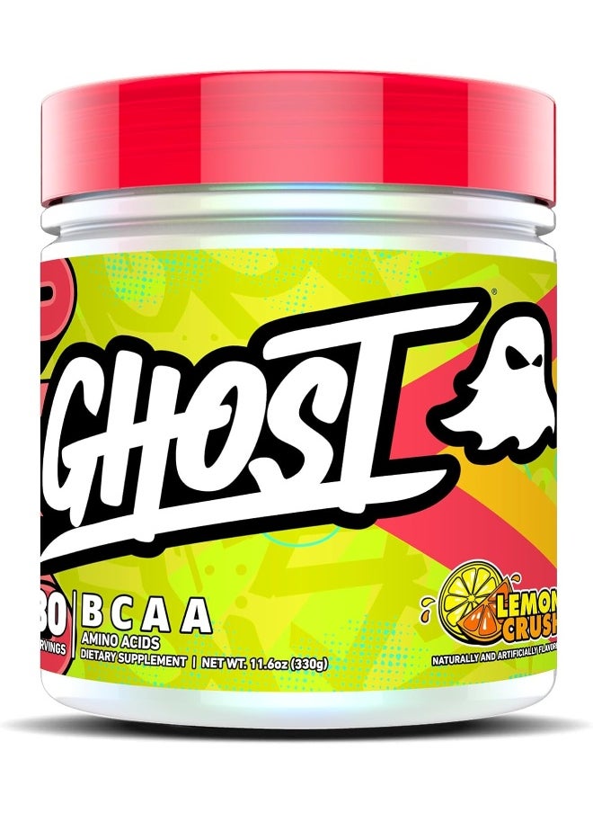Ghost Bcaa Amino Acids, Lemon Crush - 30 Servings - Sugar-Free Intra And Post Workout Powder & Recovery Drink  - Image 1