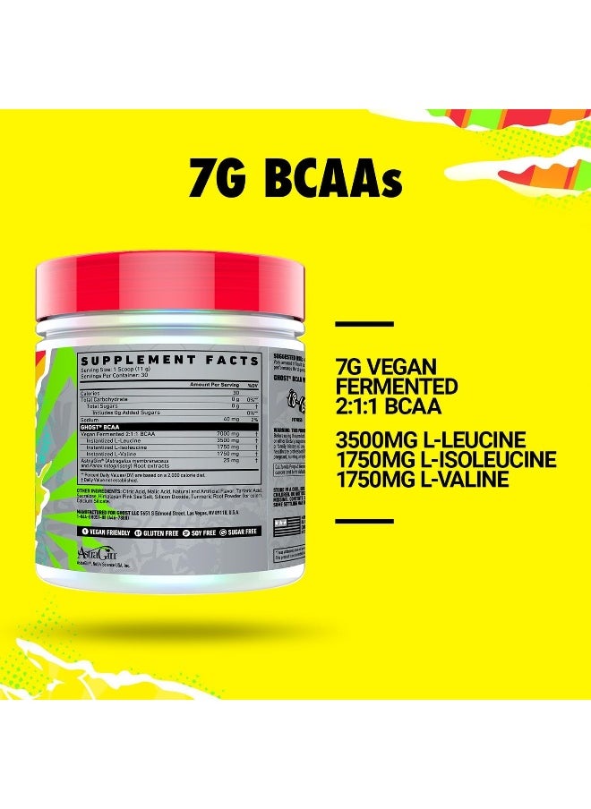 Ghost Bcaa Amino Acids, Lemon Crush - 30 Servings - Sugar-Free Intra And Post Workout Powder & Recovery Drink  - Image 3