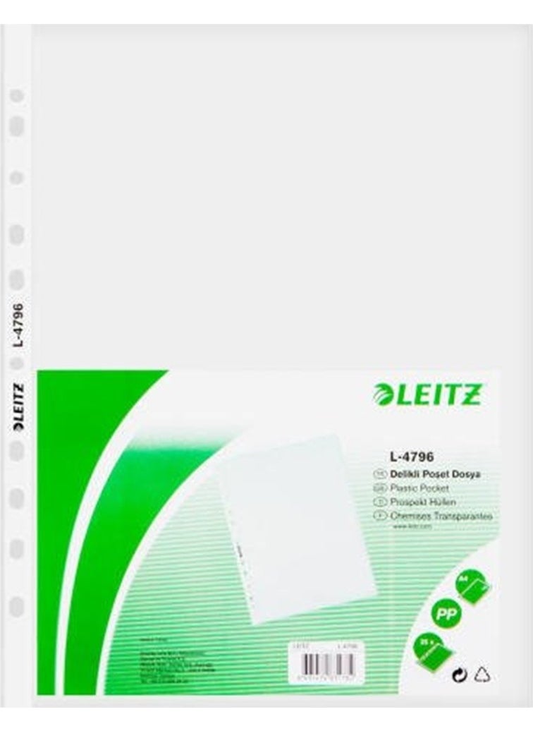 LEITZ Bag File A4 11 Holes Frosted 100 Pieces  - Image 2