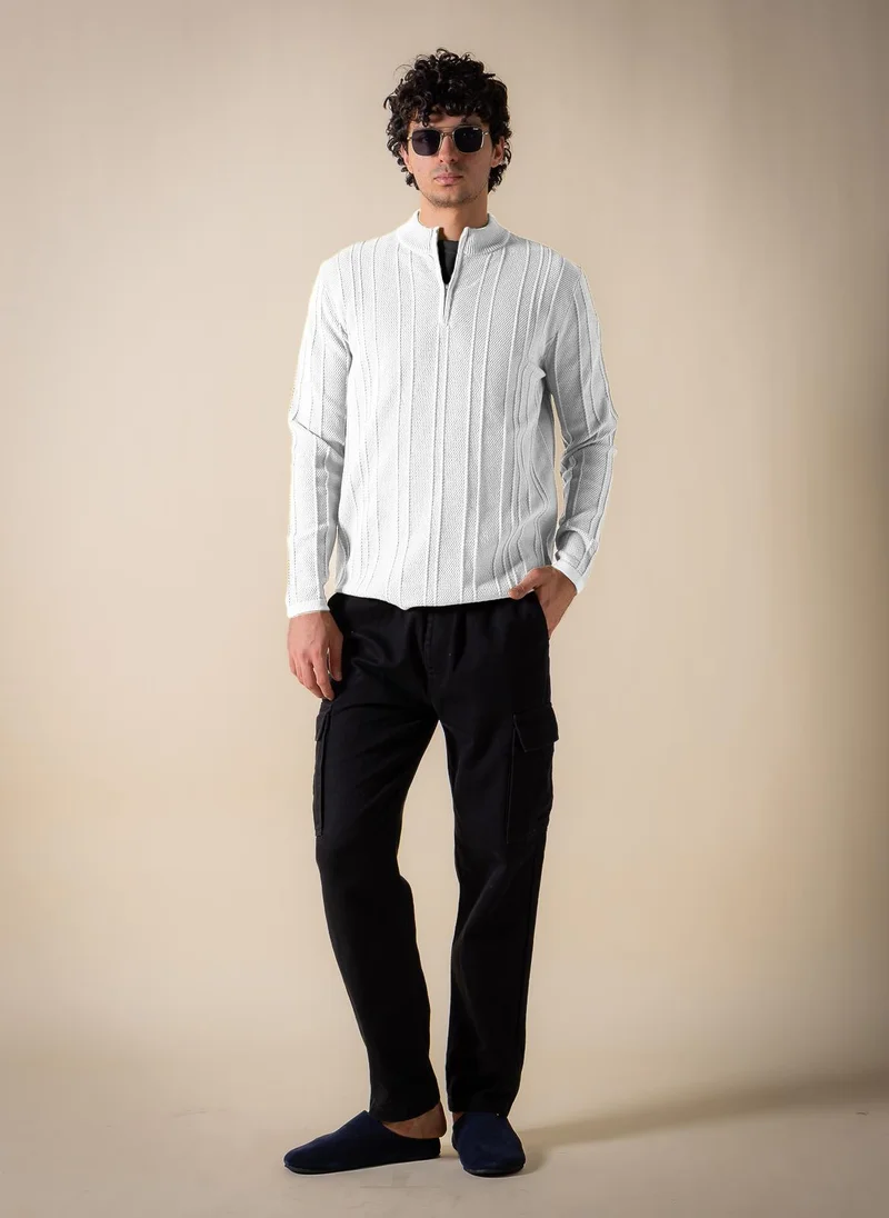 شايبس كنزة بياقة بسحاب