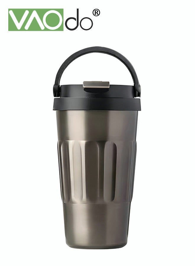 VAOdo Stainless Steel Thermos Mug Cold and Heat Preservation with Handle Suitable for Home Office Travel Coffee Mug - Image 1