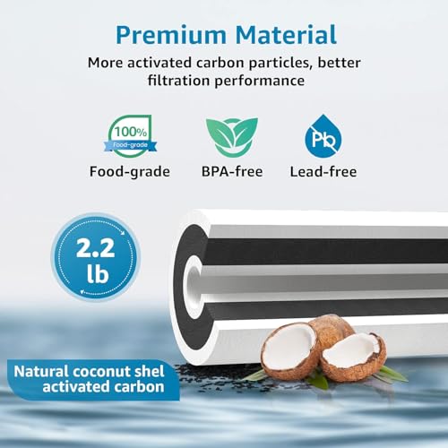 AquaCrest فلتر مياه كامل المنزل AQUA CREST FXHTC 5 ميكرون 10" × 4.5" بديل لـ GE® FXHTC، GXWH40L، American Plumber W10-PR، W10-BC، Culligan® RFC-BBSA، GXWH35F، W50PEHD، Pentek R50-BB، عبوة من 2 - Image 5