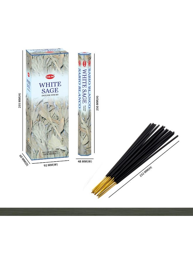 Hem White Sage Tubes Incense, 20g, Box of Six - Image 2