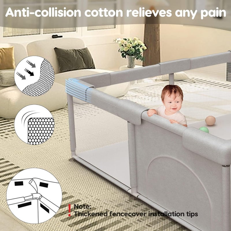 Hiaksedt Baby Playpen with Breathable Mesh - Image 5