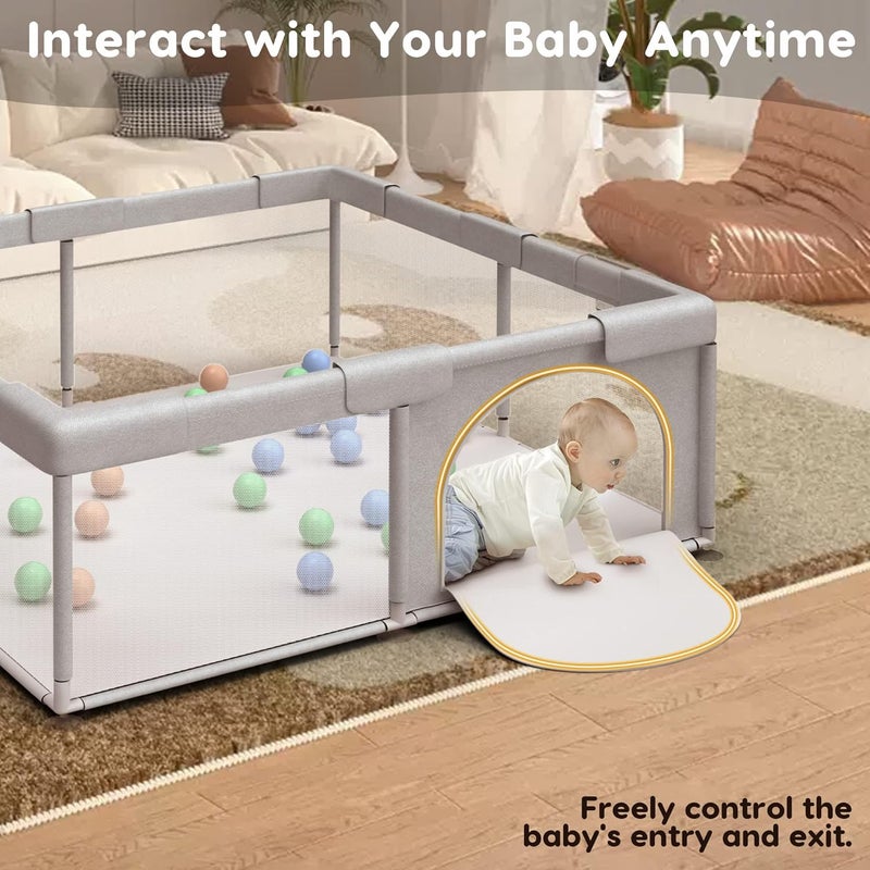 Hiaksedt Baby Playpen with Breathable Mesh - Image 3