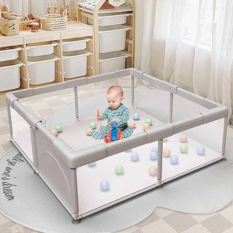 Hiaksedt Baby Playpen with Breathable Mesh - Image 1
