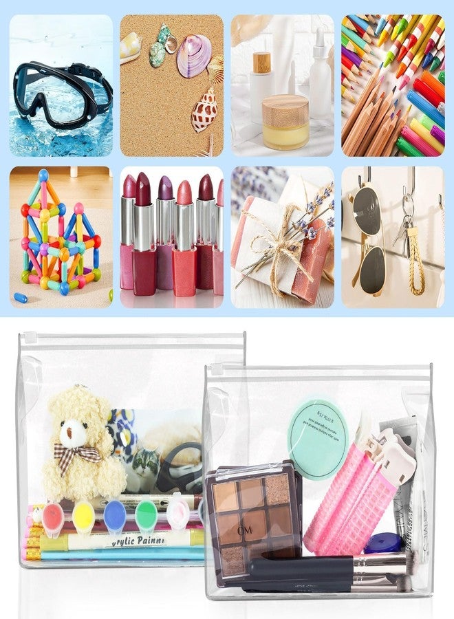 BadenBach 24 Mini Makeup Bags, Clear Organizer Pouches, Plastic Cosmetic Organizer with Zipper for Travel, Toiletry, Vacation, Swimsuit, clear, 7.9" x 5.9"x 2", Clear - Image 5