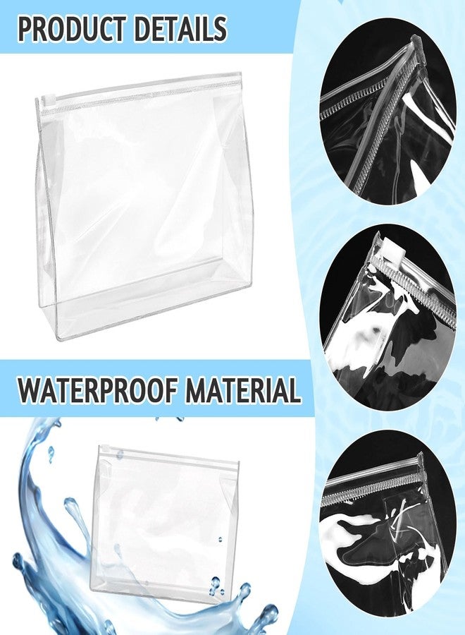 BadenBach 24 Mini Makeup Bags, Clear Organizer Pouches, Plastic Cosmetic Organizer with Zipper for Travel, Toiletry, Vacation, Swimsuit, clear, 7.9" x 5.9"x 2", Clear - Image 3