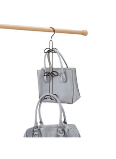 InterDesign Classico Hanging Closet Organizer For Purses Handbags Satchels Backpacks Scarves Pashminas Slings Closet Accessories 6 Hooks Bronze  - Image 1
