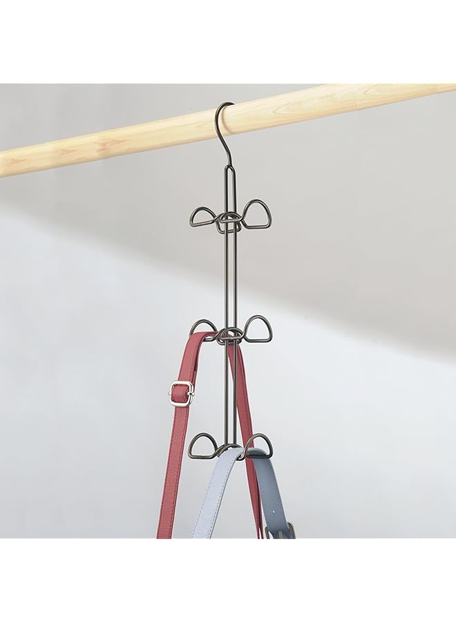 InterDesign Classico Hanging Closet Organizer For Purses Handbags Satchels Backpacks Scarves Pashminas Slings Closet Accessories 6 Hooks Bronze  - Image 2