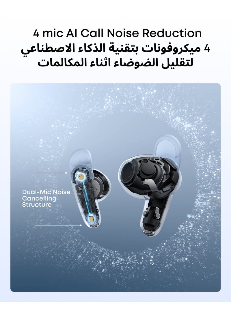 Soundcore Liberty Buds by Anker, Semi-In-Ear Design, Removable Ear Fins, Real-Time Adaptive Noise Cancelling, Fast Charging, Wireless Bluetooth Earbuds,Translation Earbuds, 30H Playtime Blue - Image 4