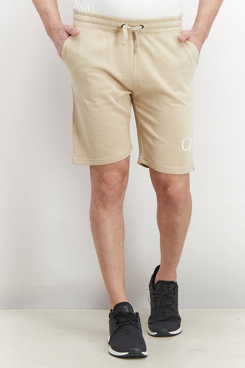 Ocean Pacific Men Drawstring Pull On Basic Shorts, Tan - Image 1