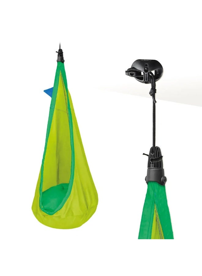 LA SIESTA Joki Indoor Kids Hanging Nest with Suspension Kit (Froggy) - Image 1