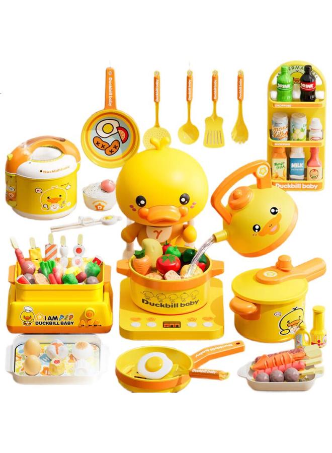 Xst Yellow Duck Pretend Kitchen Steamer Toy, Cooking Pot For Girls And Boys, 3-6 Years Old, 8Th Birthday Gift - Image 3