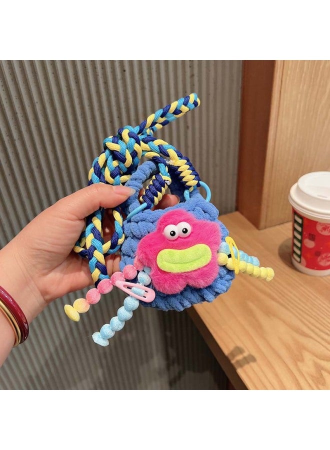 Knitted Earphone Bag Cartoon Cute Female Applicable Airpods1/2pro Protective Case Earphone Bag Crossbody Coin Purse 