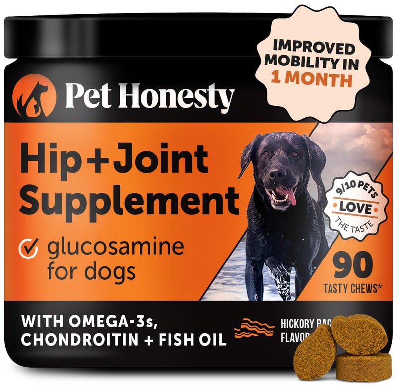 Pet Honesty Hip & Joint Health - Glucosamine for Dogs Soft Chews, Joint Supplement for Dogs with Glucosamine Chondroitin, Fish Oil, MSM, Turmeric, Advanced Pet Joint Support and Mobility (Bacon 90 Ct) - Image 1