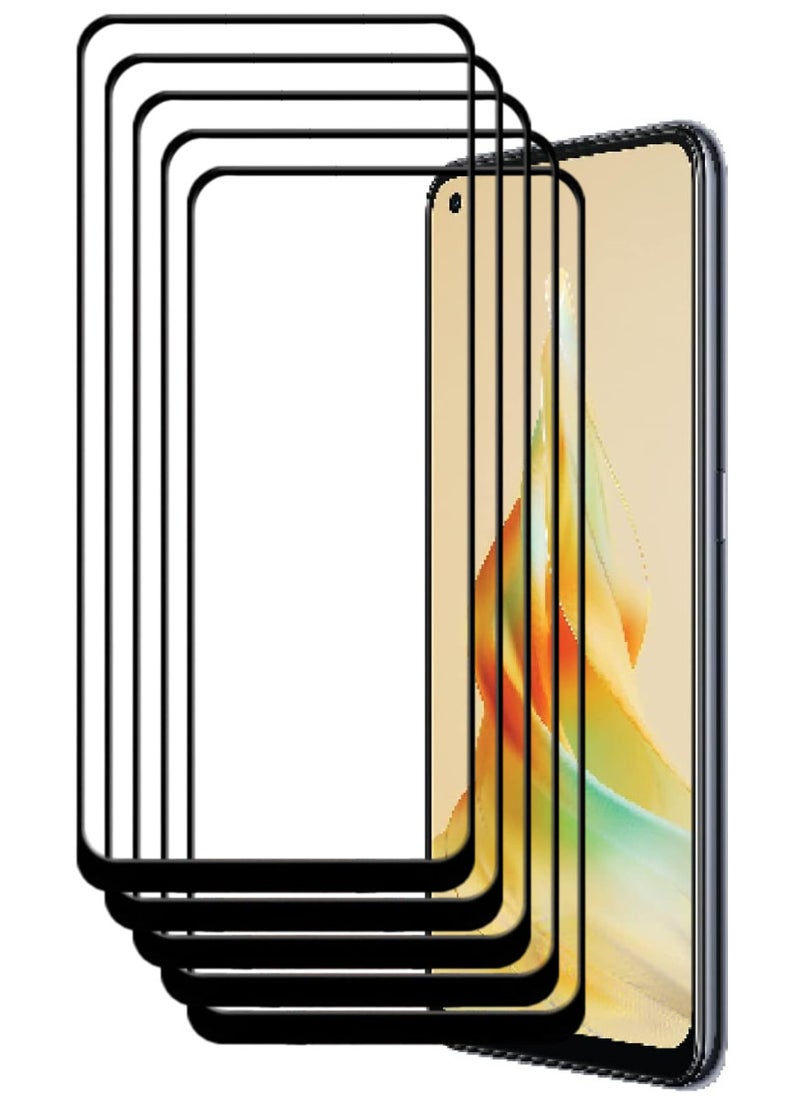 ACLIX 5 Pieces Antistatic ESD Dustproof Premium Quality High Definition Tempered Glass Screen Protector Designed For Oppo Reno8 T - Image 1