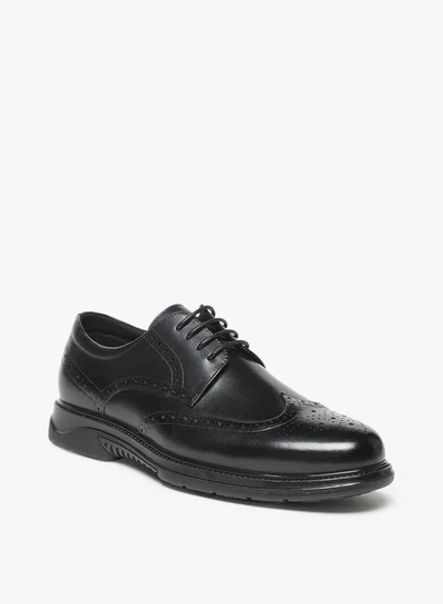 لو كونفورت Men'S Perforated Derby Shoes With Lace-Up Closure