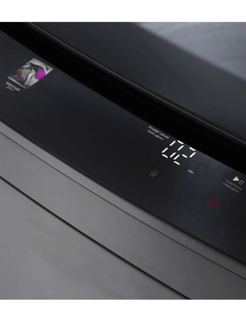 Fresh washing machine, top loading, 8 kg, silver, metal body - Image 4