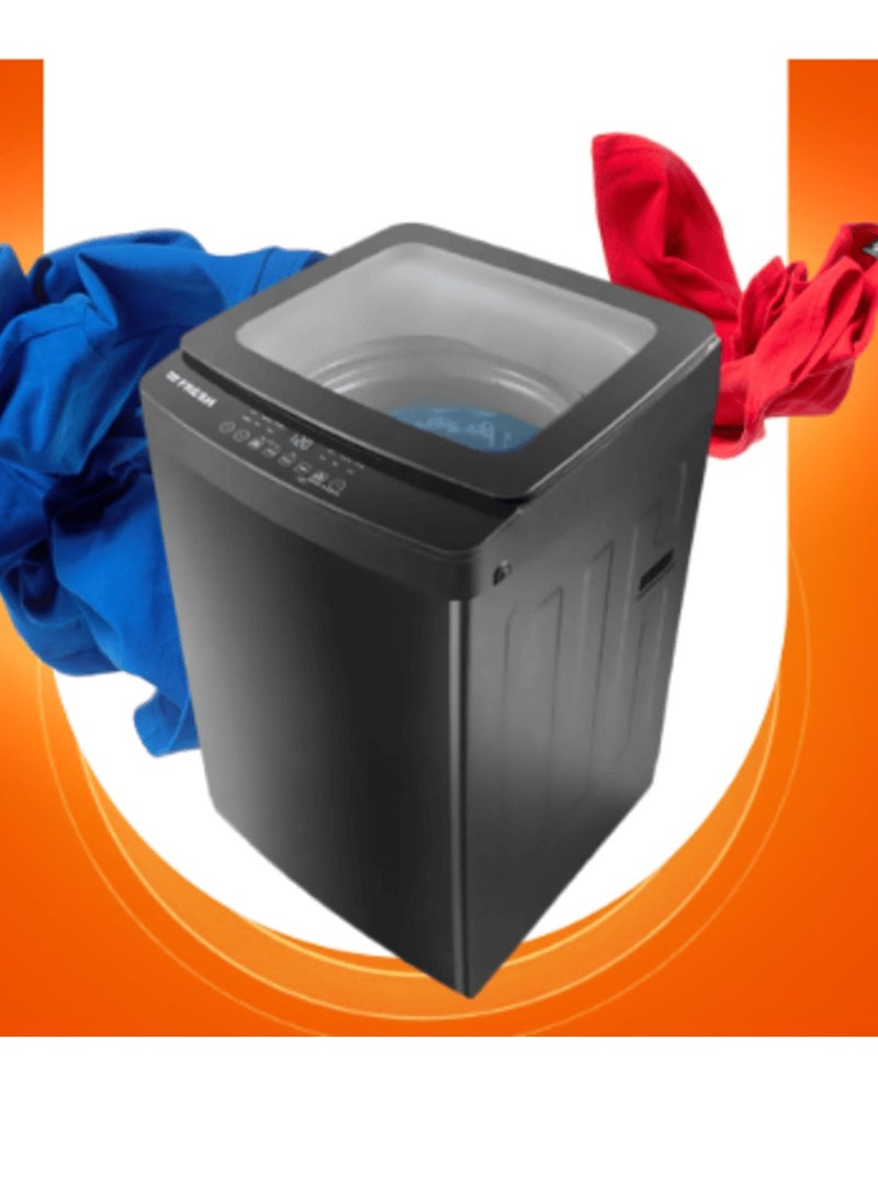 Fresh washing machine, top loading, 8 kg, silver, metal body - Image 2