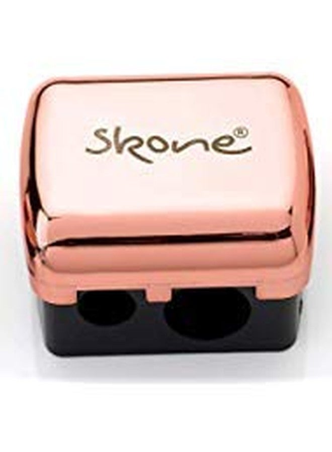 Skone Signature Rose Gold Makeup Pencil Sharpener | Eyeliner Sharpener | Small and Large Lip Pencil Sharpener