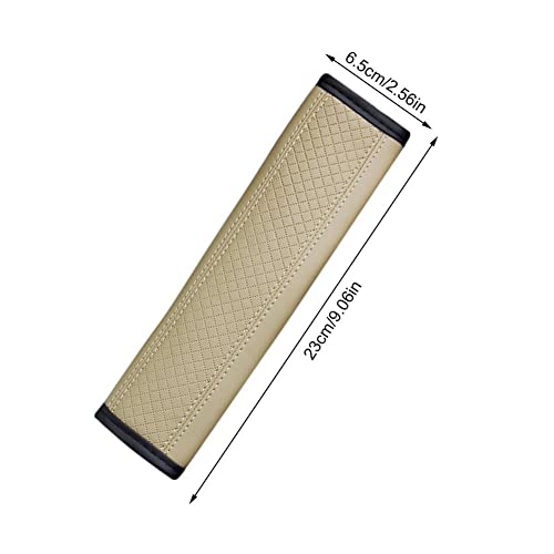 BROGBUS Car Seat Belt Shoulder Pad Cover Car Safety Belt Pad (Cream, Pack of 02) - Image 2