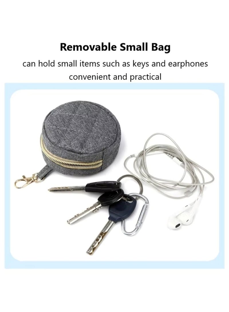 Multifunction Travel Backpack Maternity Baby Changing Bag Large Capacity, Waterproof Grey - Image 5
