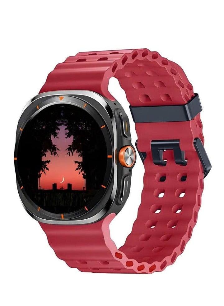 ELTRAZONE Soft Silicone Adjustable Replacement Strap for 47mm Smartwatch | Durable Sport Bracelet Compatible with Galaxy Watch 7 Ultra | Lightweight, Sweat-Resistant Band for Active Use | Easy Installation – - Image 1