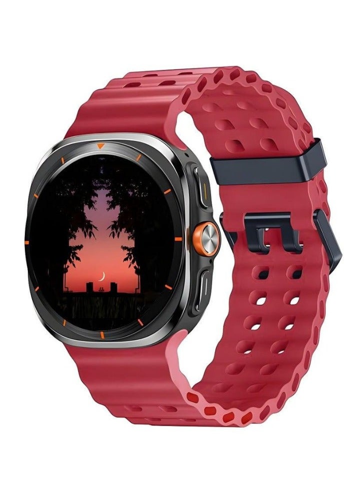 ELTRAZONE Soft Silicone Adjustable Replacement Strap for 47mm Smartwatch | Durable Sport Bracelet Compatible with Galaxy Watch 7 Ultra | Lightweight, Sweat-Resistant Band for Active Use | Easy Installation – - Image 3