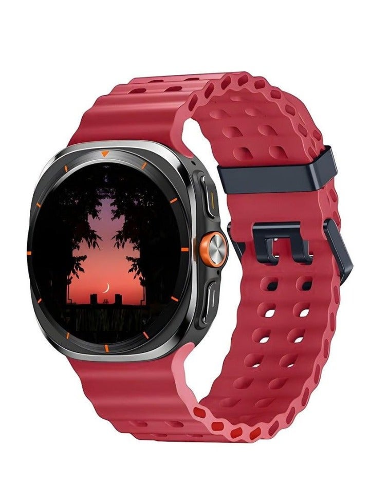 ELTRAZONE Soft Silicone Adjustable Replacement Strap for 47mm Smartwatch | Durable Sport Bracelet Compatible with Galaxy Watch 7 Ultra | Lightweight, Sweat-Resistant Band for Active Use | Easy Installation – - Image 4